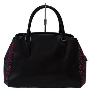 Auth COACH - F Black Red Multi Leather PVC Handbag